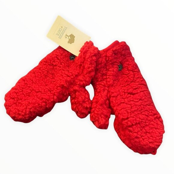 NWT Nordstrom Tucker Tate Plush Flip Top Red Tomato Mittens Kids Age 7-16 Gloves - Picture 2 of 10